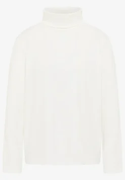 Langarmshirt in Rippstruktur