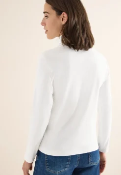 Langarmshirt in Rippstruktur