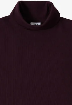 Langarmshirt in Rippstruktur
