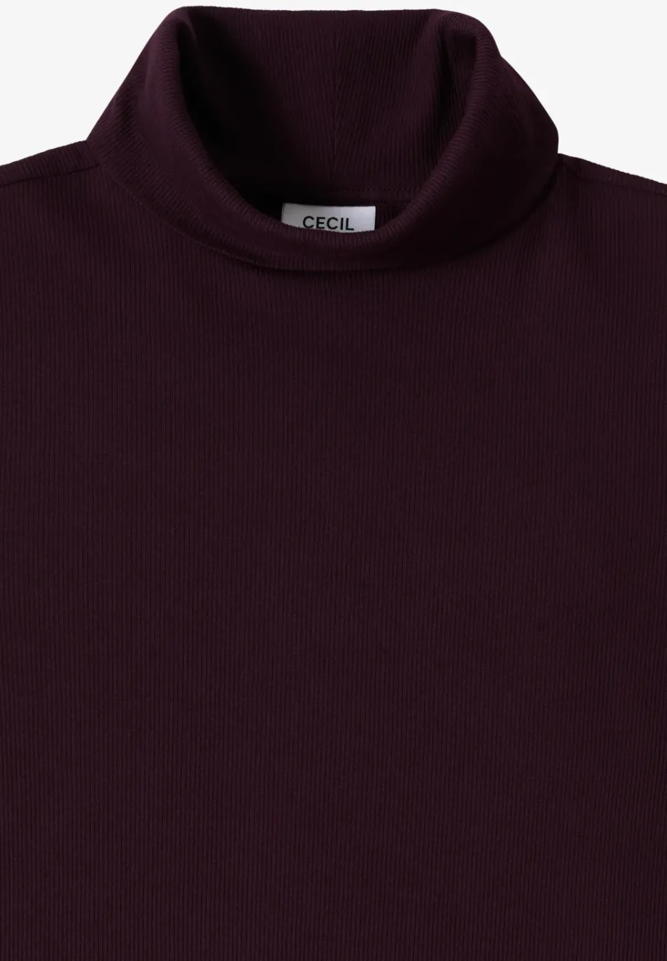 Langarmshirt in Rippstruktur