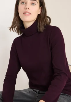 Langarmshirt in Rippstruktur