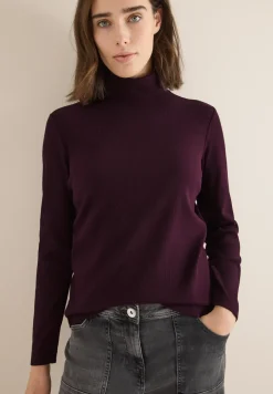 Langarmshirt in Rippstruktur