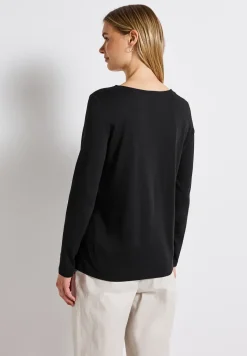 Langarmshirt in Unifarbe