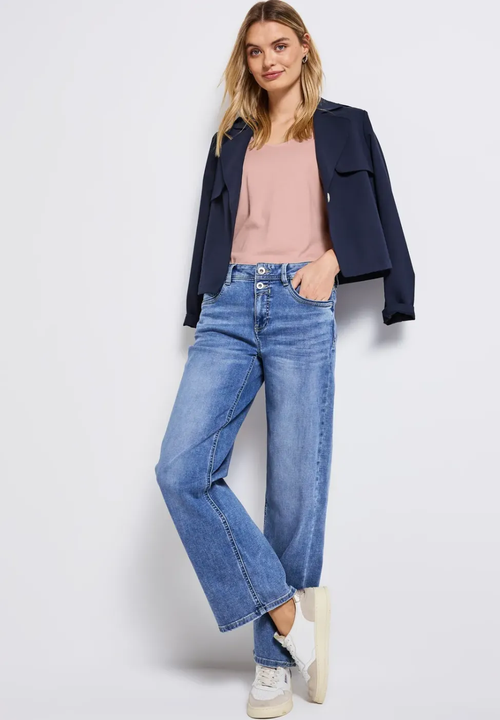 Langarmshirt in Unifarbe