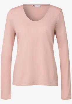 Langarmshirt in Unifarbe
