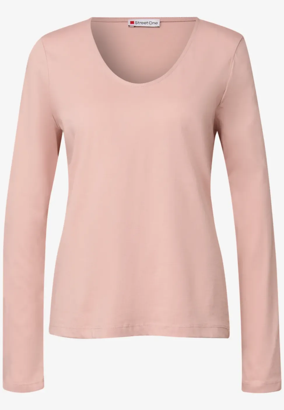Langarmshirt in Unifarbe