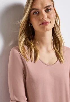Langarmshirt in Unifarbe