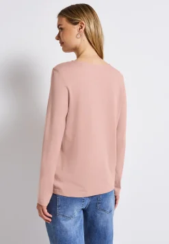 Langarmshirt in Unifarbe