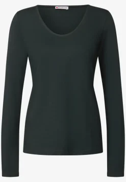 Langarmshirt in Unifarbe