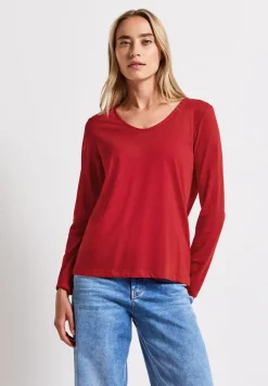 Langarmshirt in Unifarbe