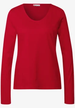 Langarmshirt in Unifarbe