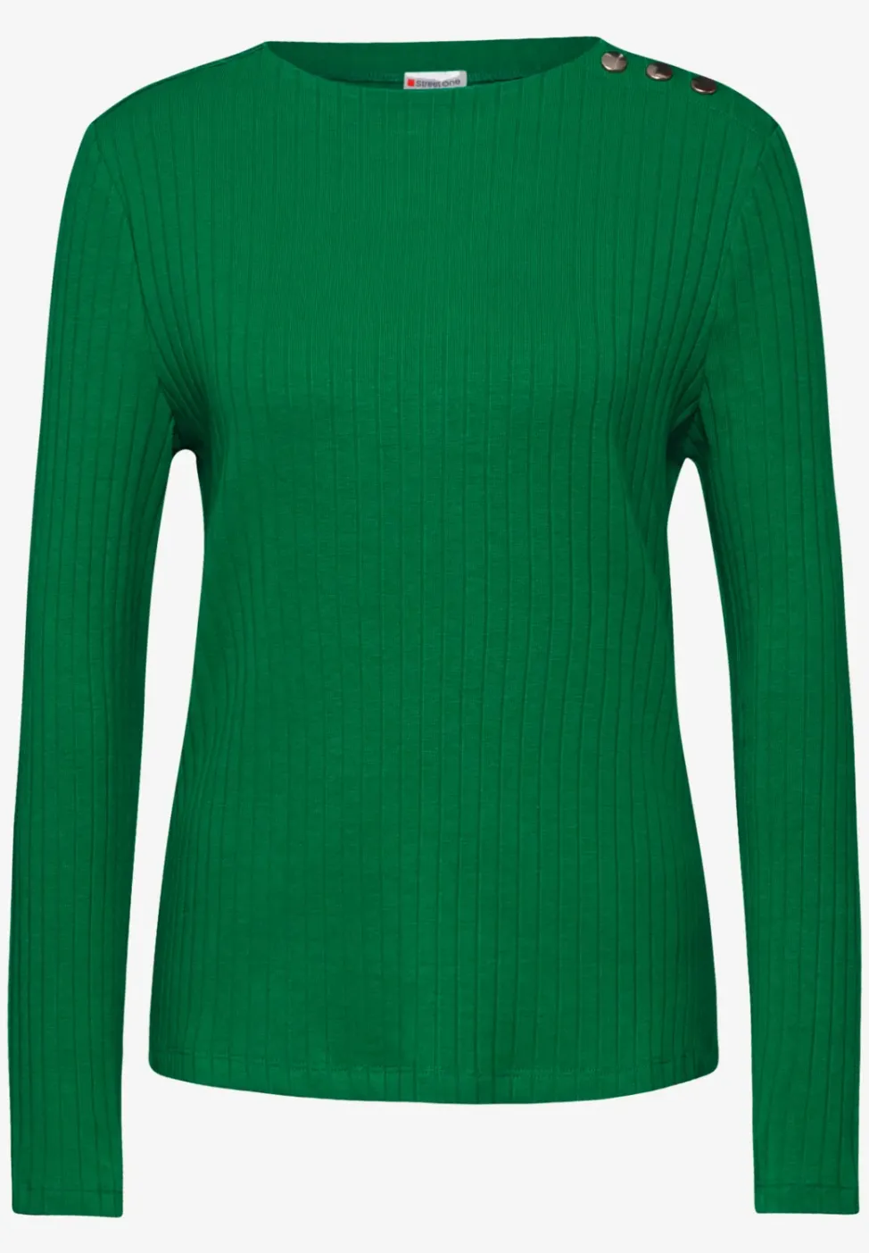 Langarmshirt mit Knopfdetail