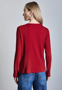 Langarmshirt mit Knopfdetail