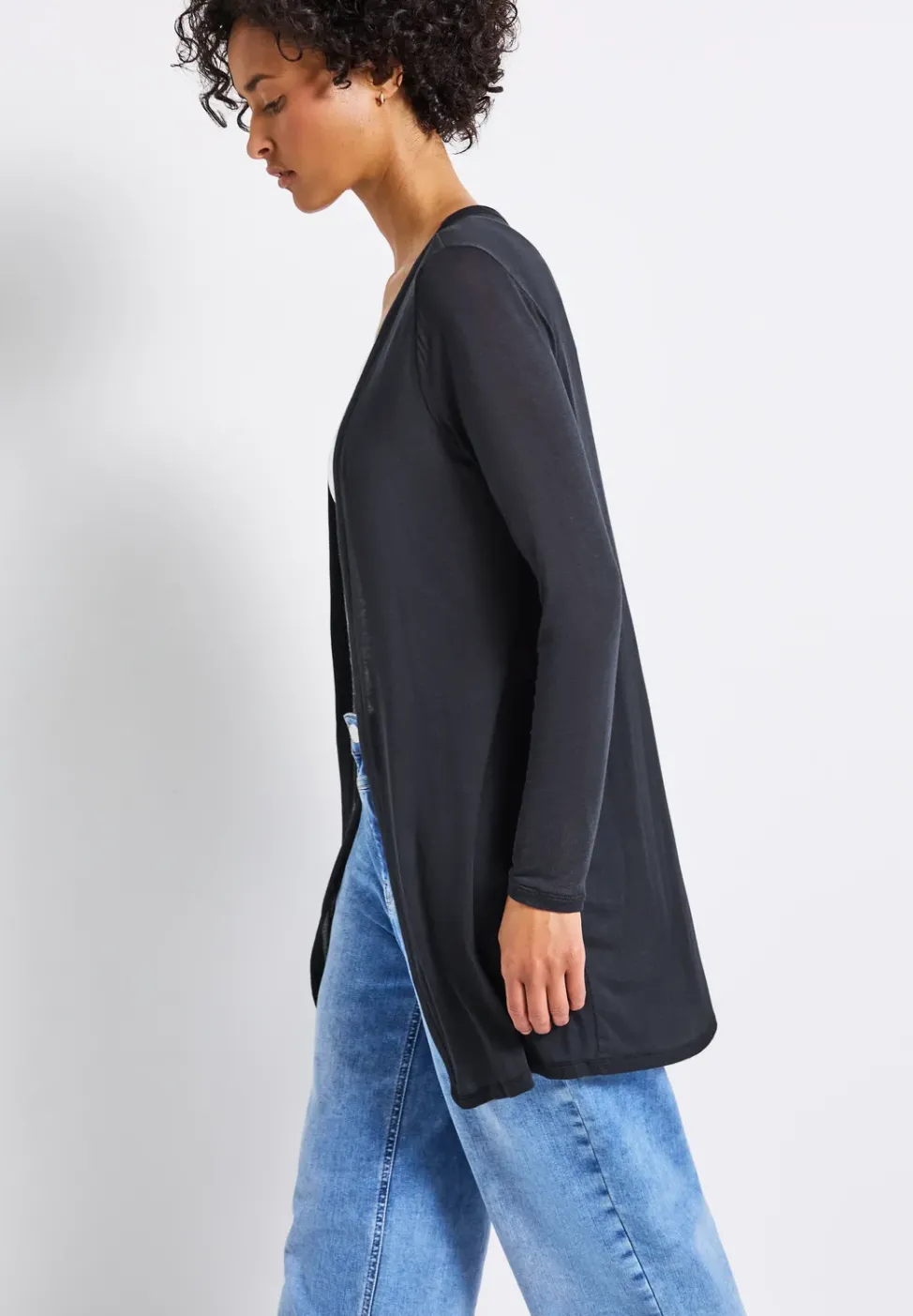 Lange offene Jacke