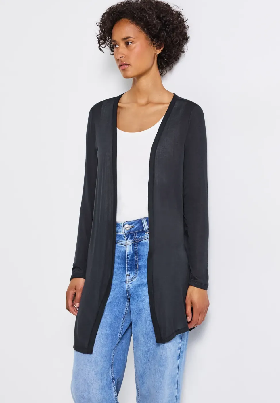 Lange offene Jacke