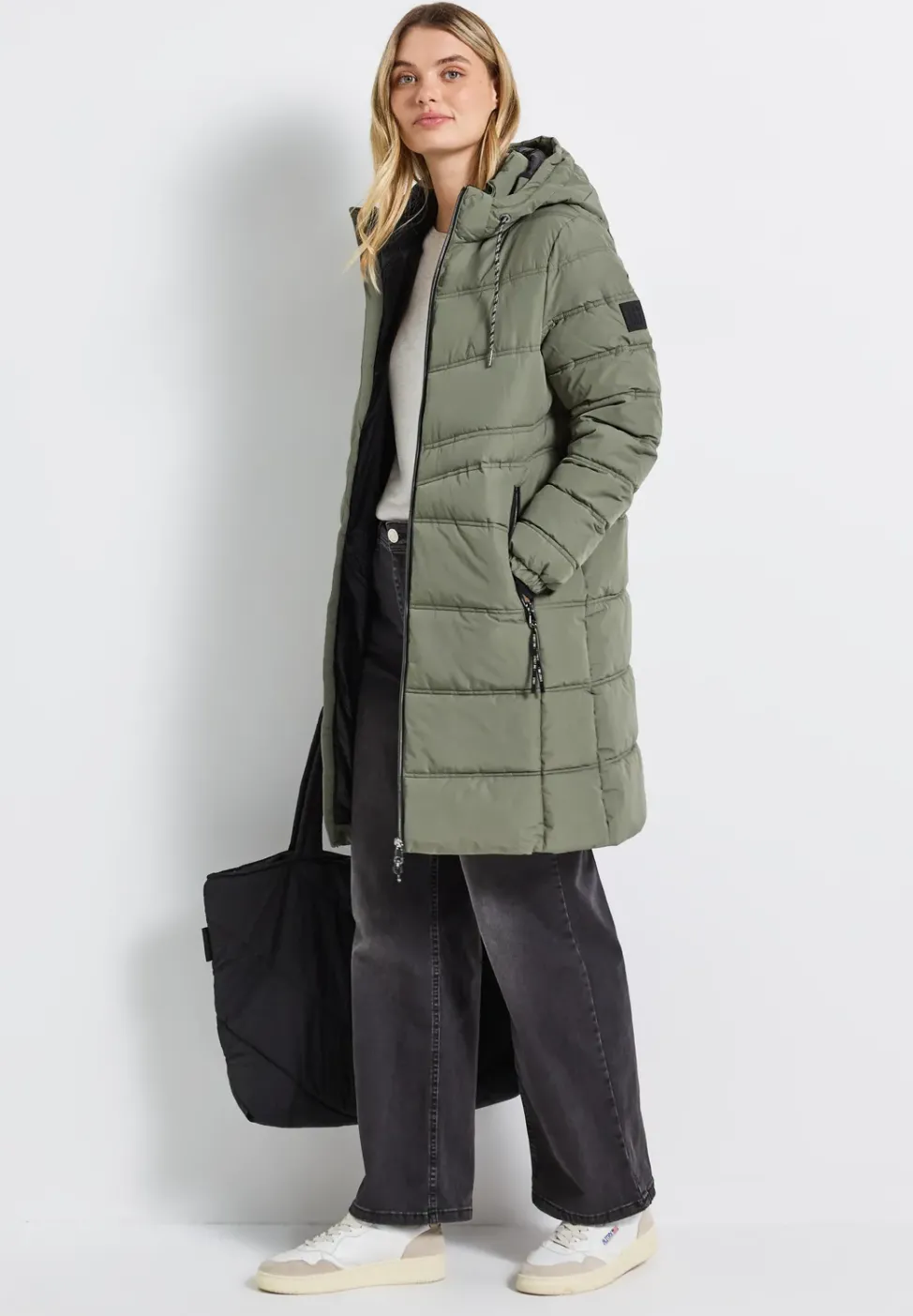 Lange Steppjacke