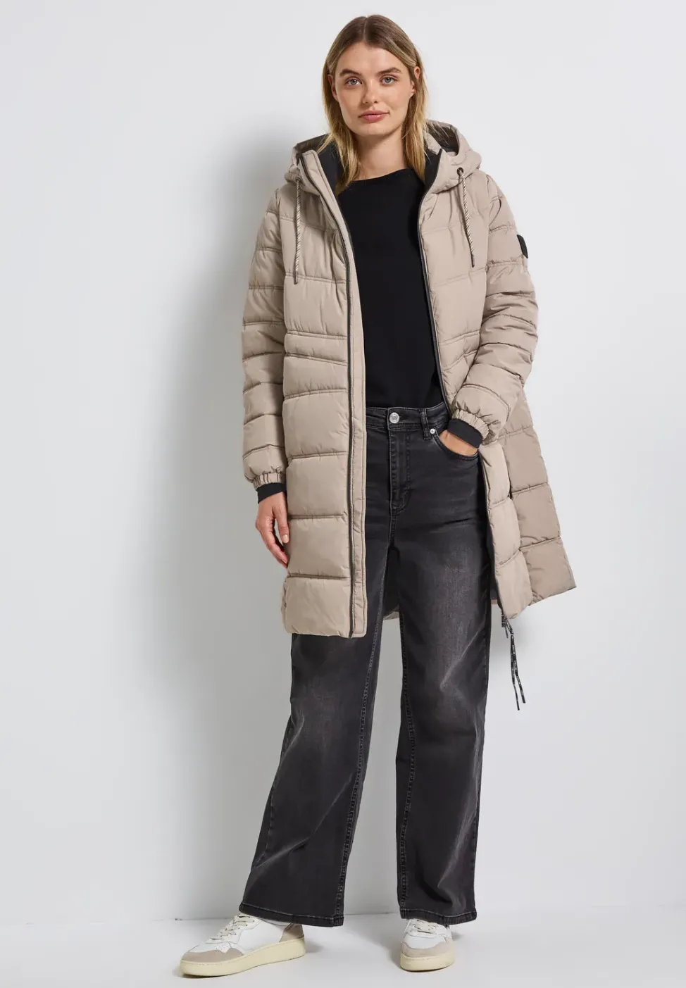 Lange Steppjacke