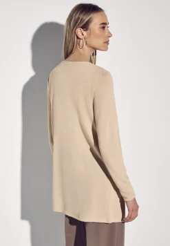 Lange Strick-Look Jacke