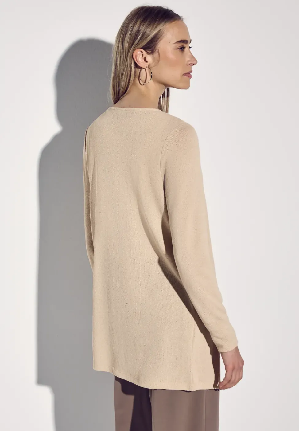 Lange Strick-Look Jacke