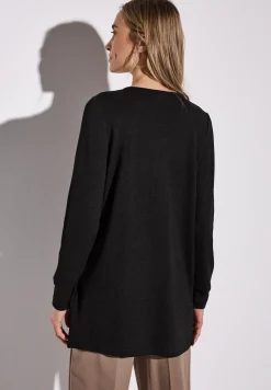 Lange Strick-Look Jacke
