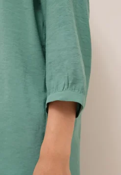 Lange Bluse in Unifarbe