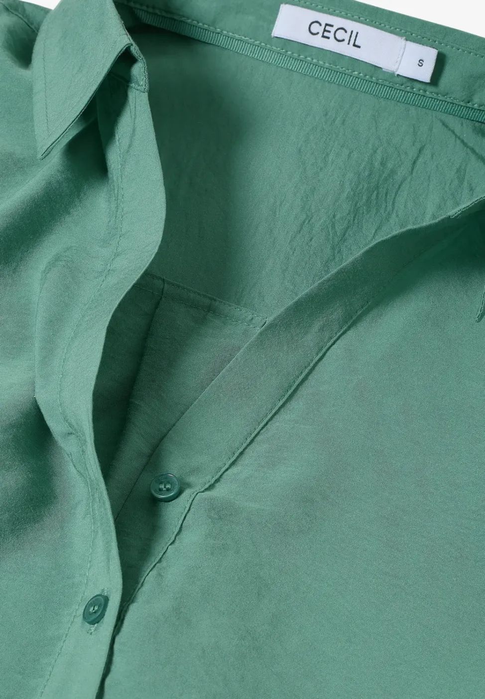Lange Bluse in Unifarbe