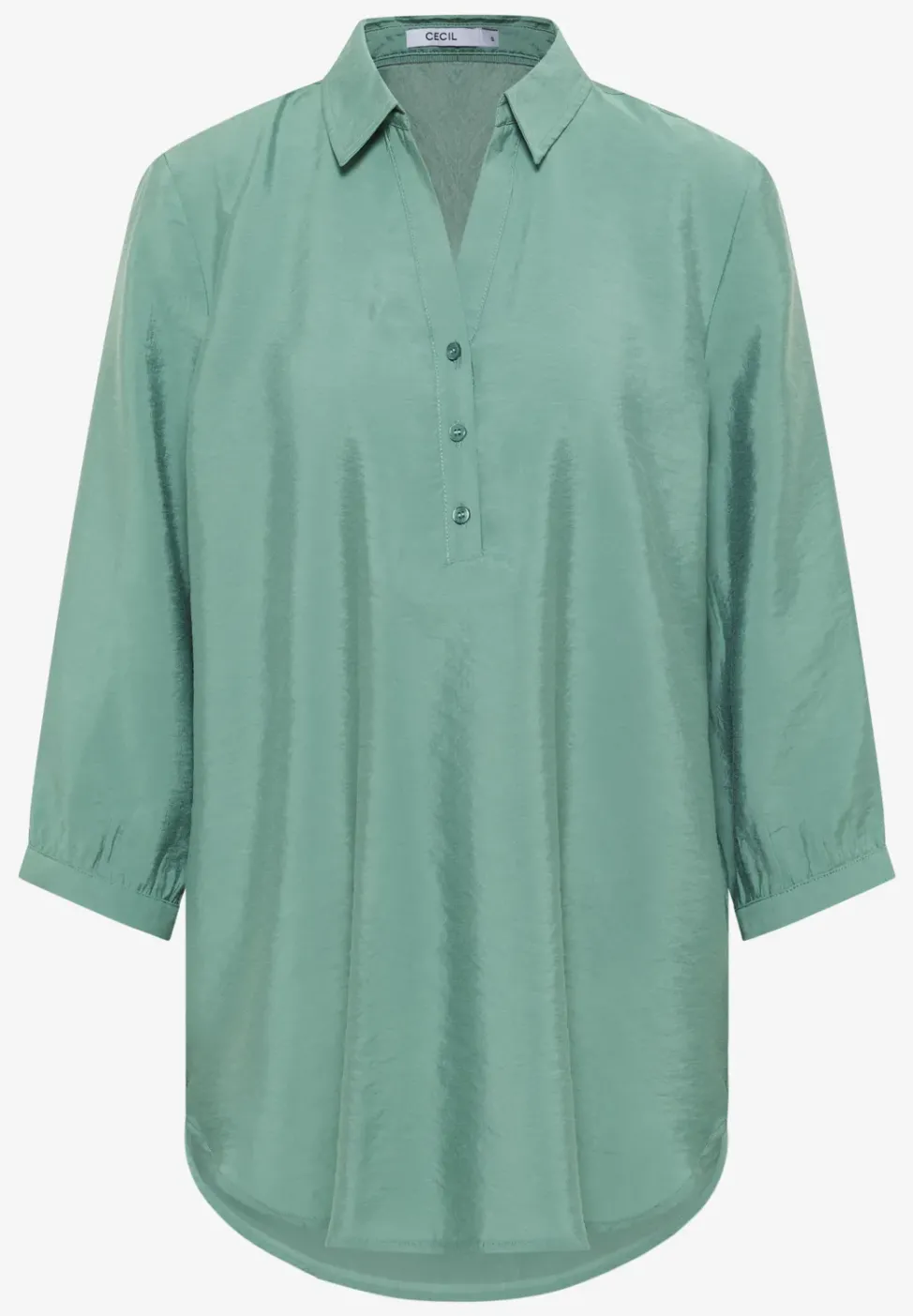 Lange Bluse in Unifarbe