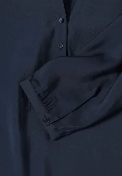 Lange Bluse in Unifarbe