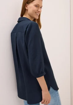 Lange Bluse in Unifarbe