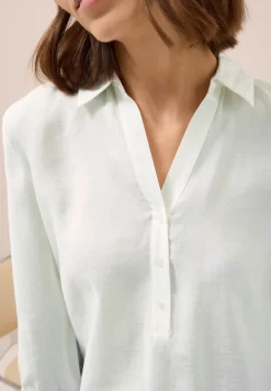 Lange Bluse in Unifarbe