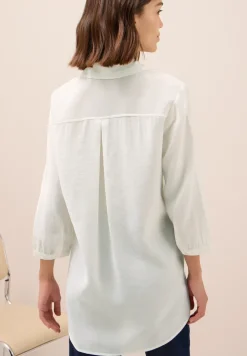 Lange Bluse in Unifarbe