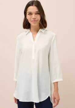 Lange Bluse in Unifarbe