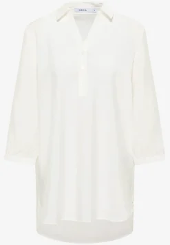 Lange Bluse in Unifarbe