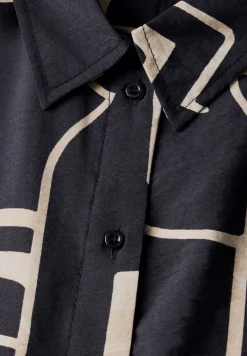 Lange Bluse mit Turn-Up