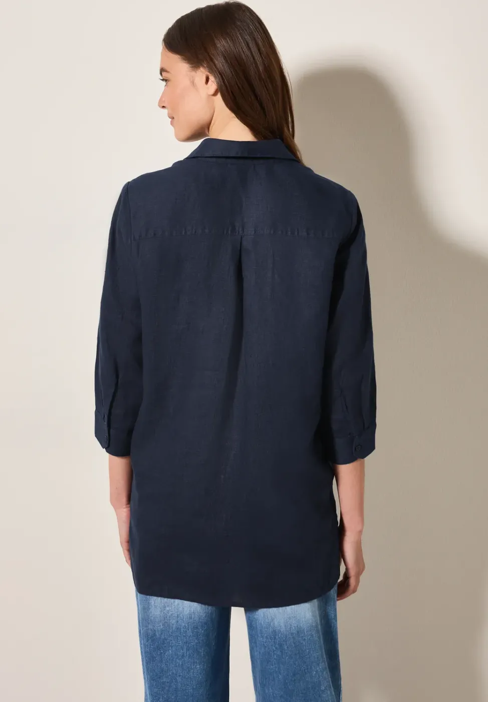 Lange Leinenbluse