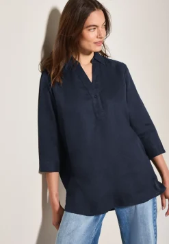 Lange Leinenbluse
