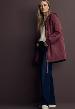 Langer Blouson mit Kapuze