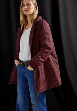 Langer Blouson mit Kapuze