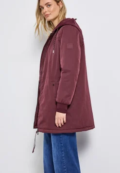 Langer Blouson mit Kapuze