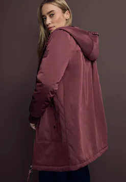 Langer Blouson mit Kapuze