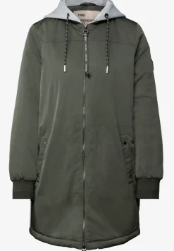 Langer Blouson mit Kapuze