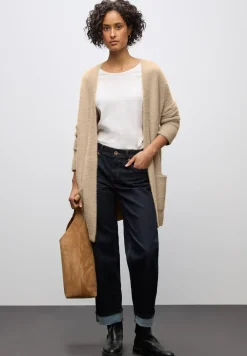 Langer Federgarn Cardigan