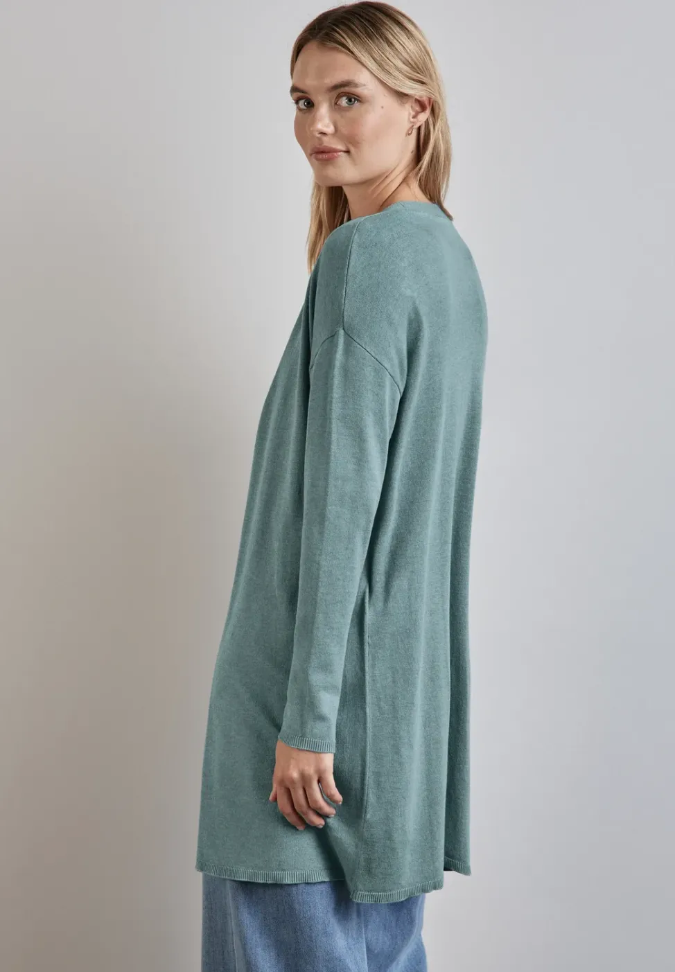 Langer Feinstrickcardigan