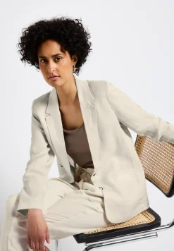 Langer Leinenblazer