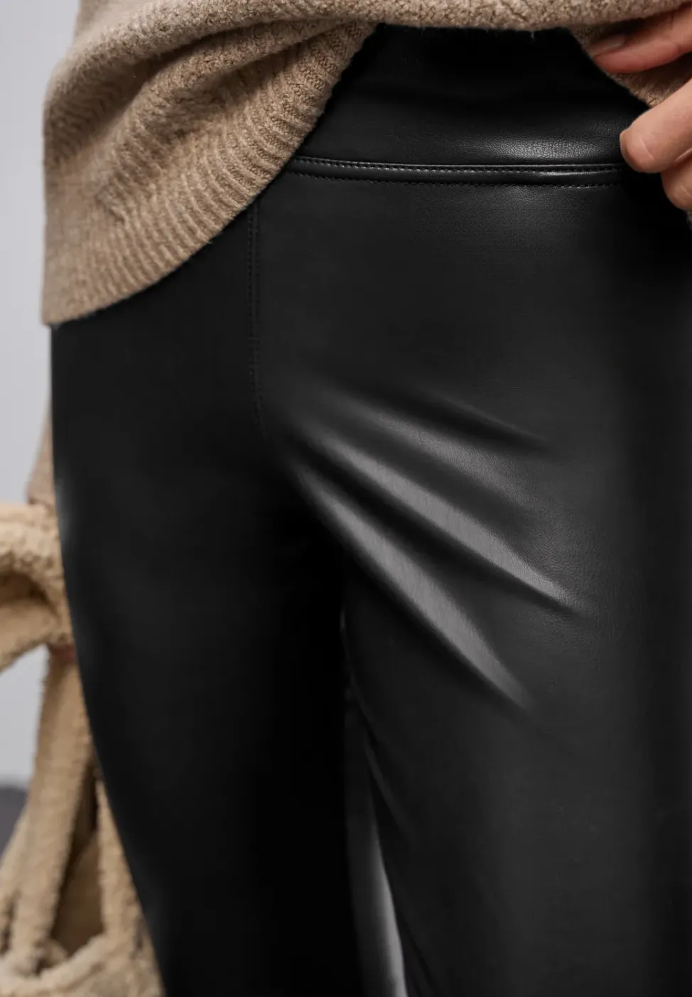 Leder Look Leggings