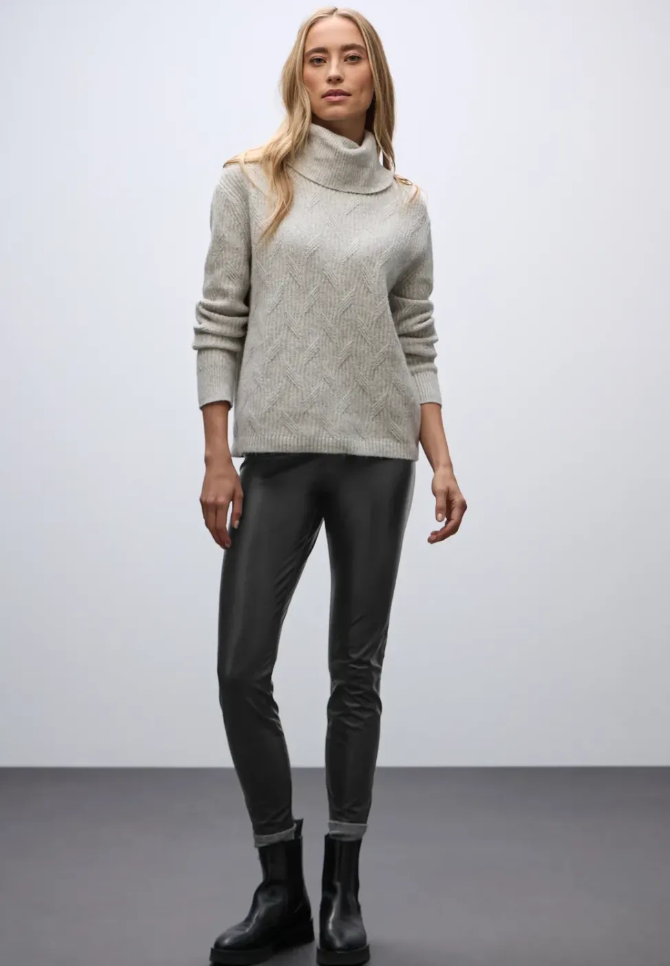 Leder Look Leggings