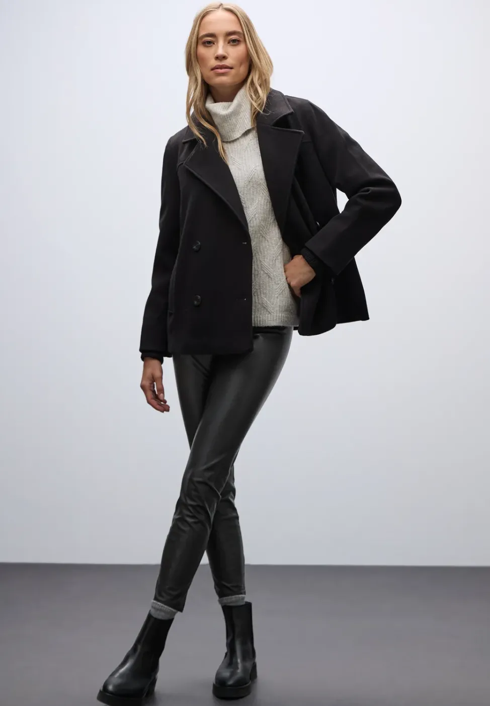 Leder Look Leggings