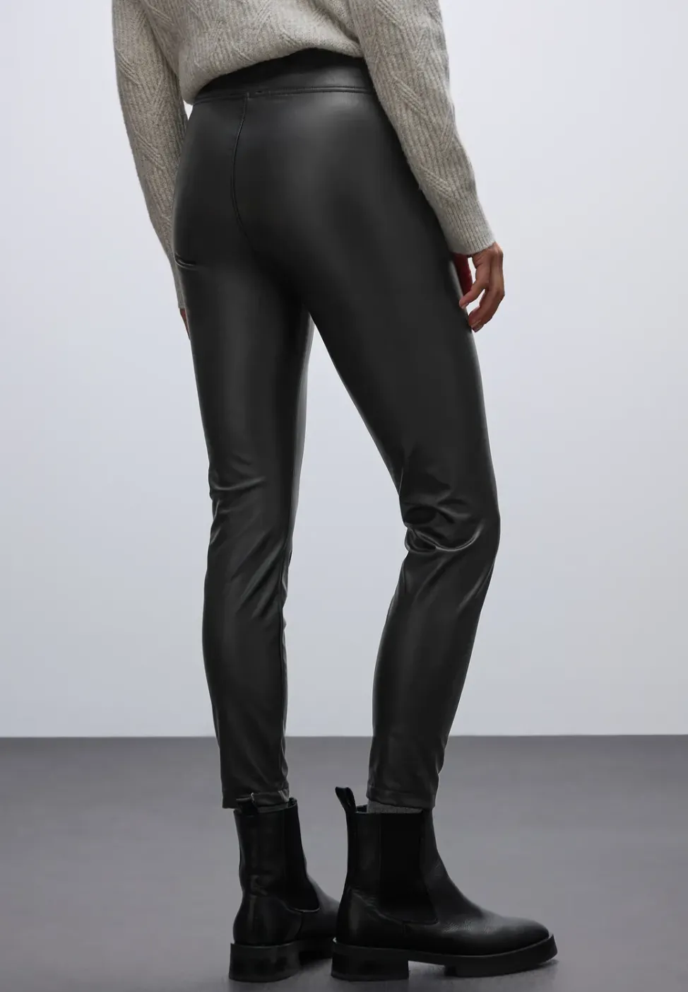 Leder Look Leggings