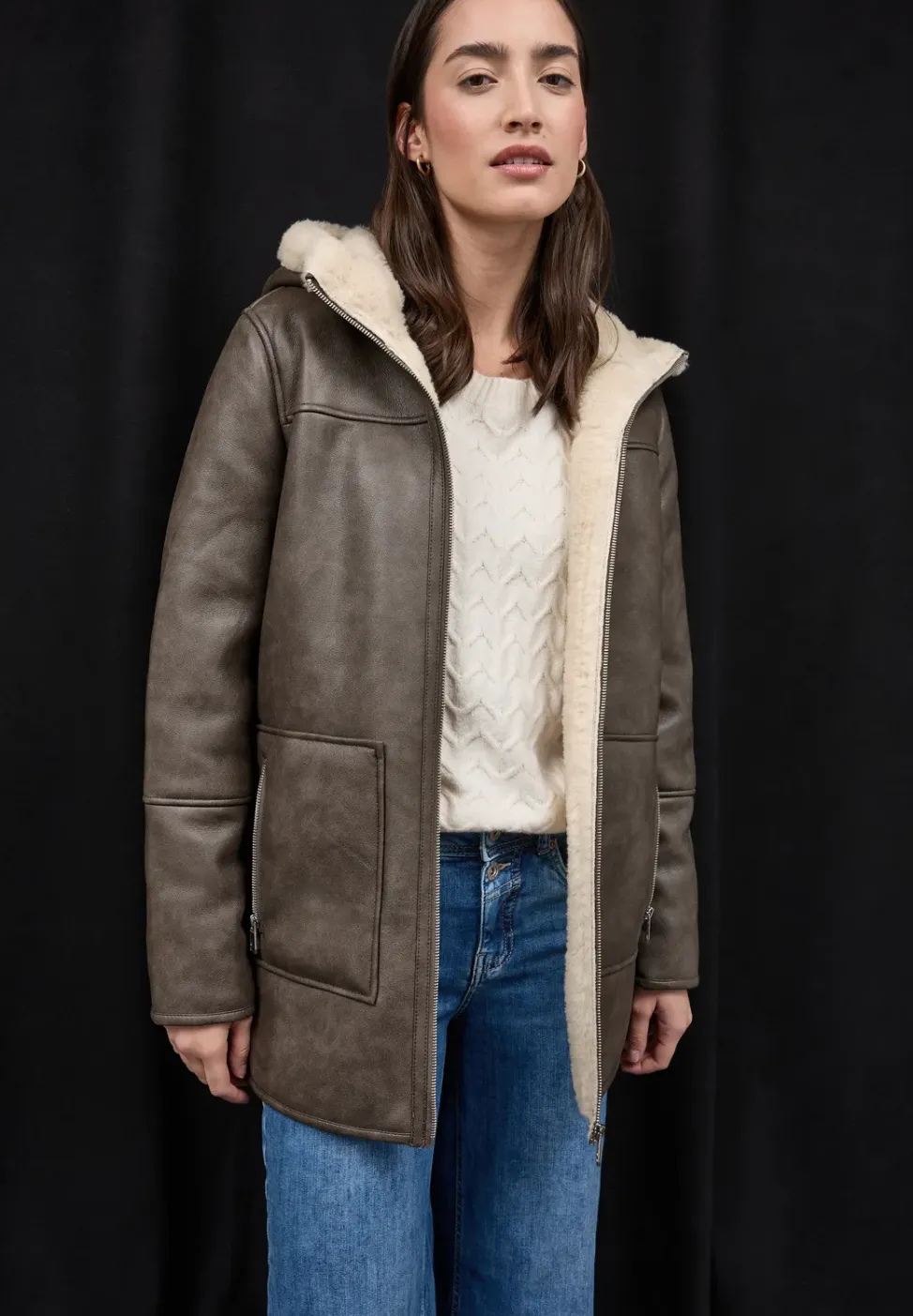 Leder-Look Jacke