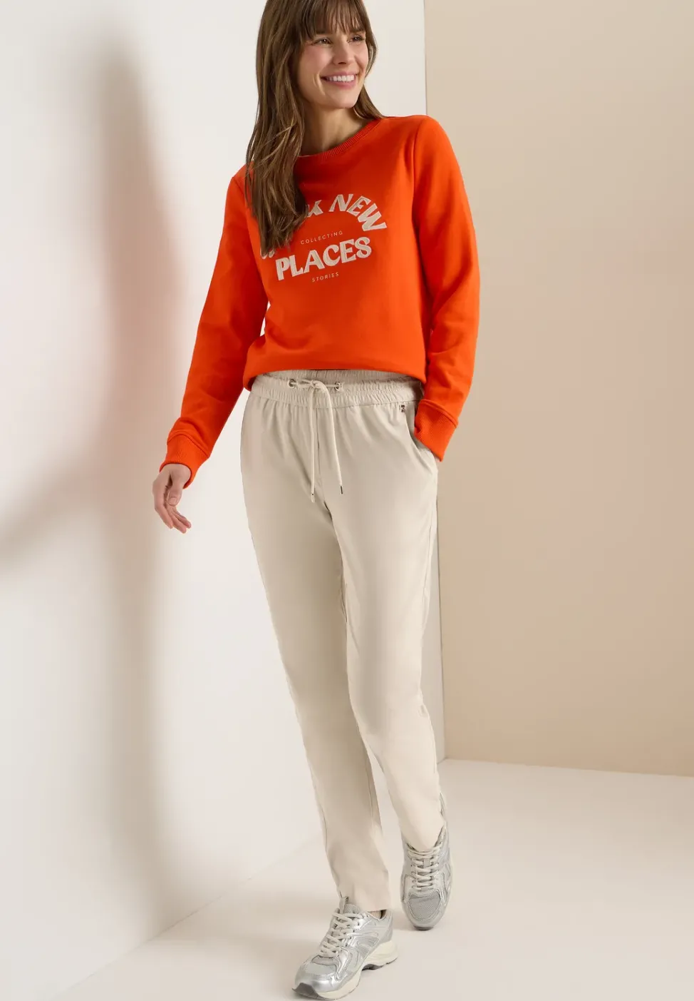 Leichte Hose im Casual Fit mit Stretch